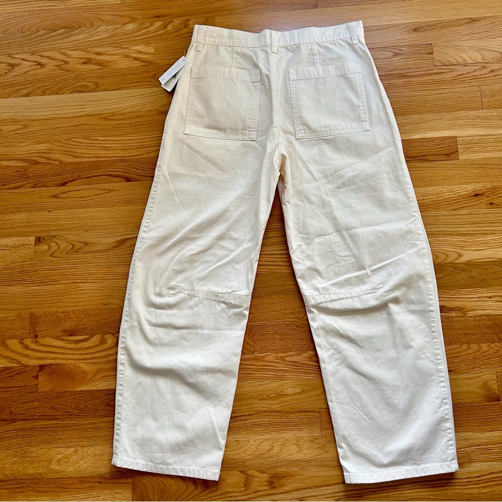 Velvet By Graham & Spencer Brylie Ivory Cotton Twill Pants - Picture 8 of 16